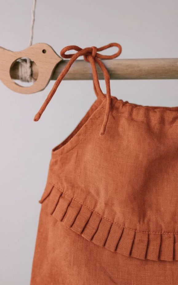 Quinn Linen Tie Strap Pleated Co-Ords Set