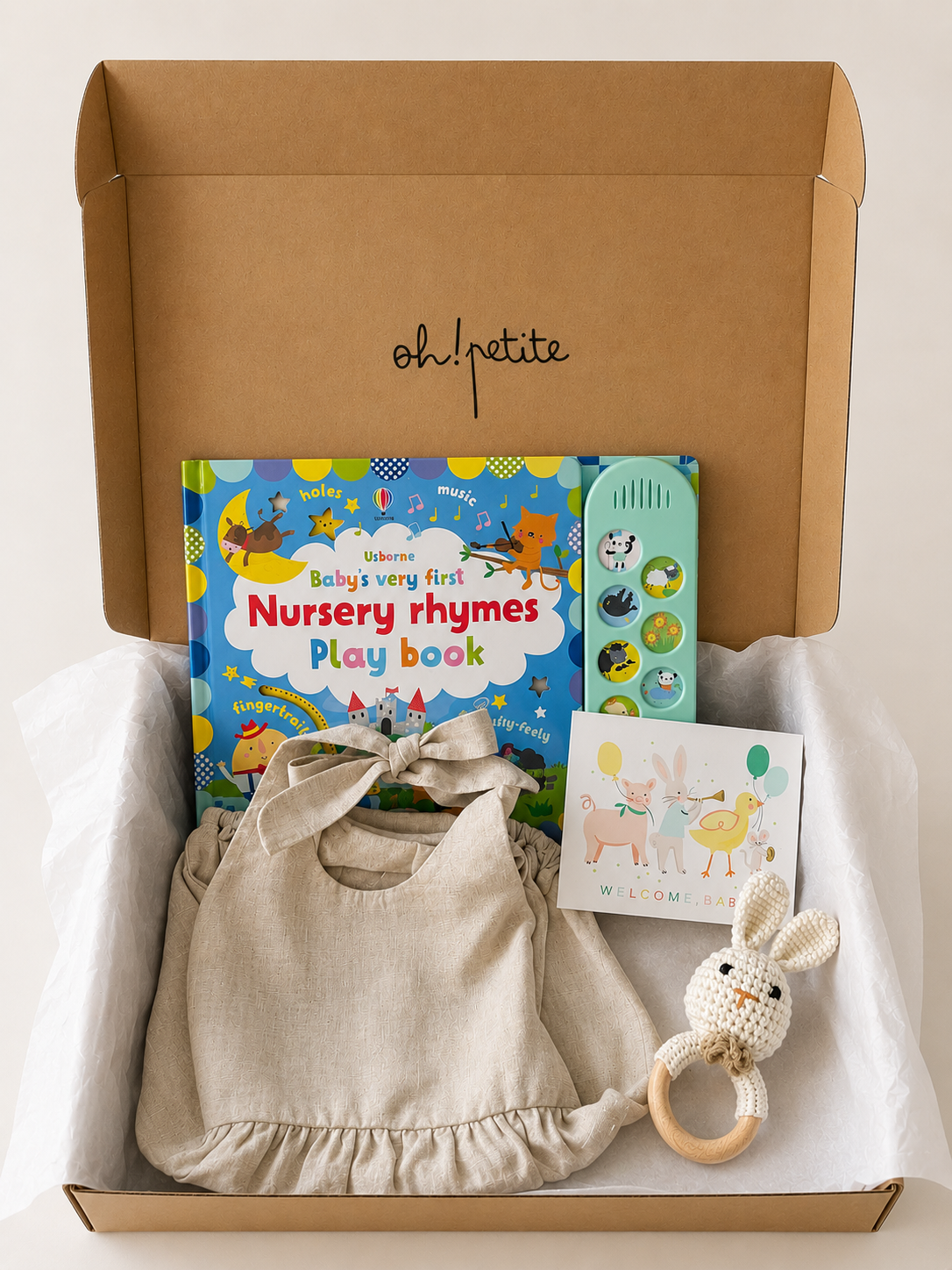 Hello, Little One Soundbook Set - Harper Halter Neck Romper