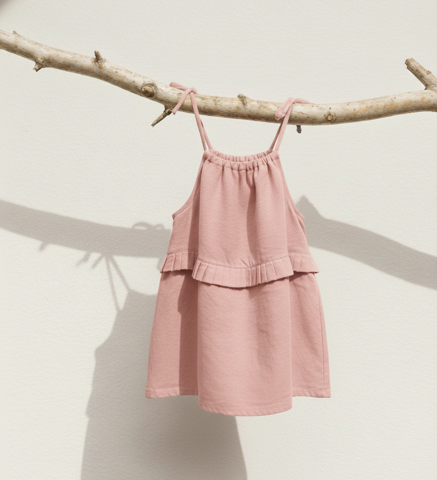 Quinn Linen Tie Strap Pleated Top