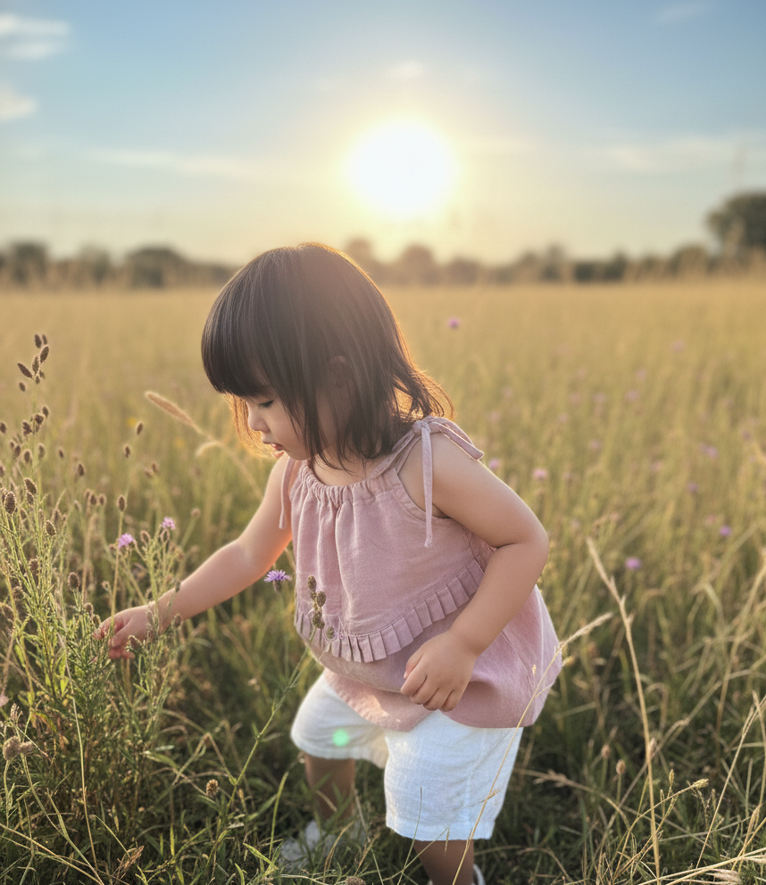 Quinn Linen Tie Strap Pleated Top