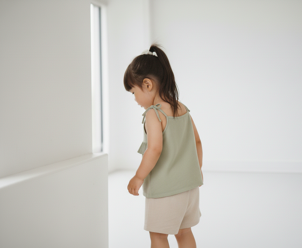 Quinn Linen Tie Strap Pleated Co-Ords Set