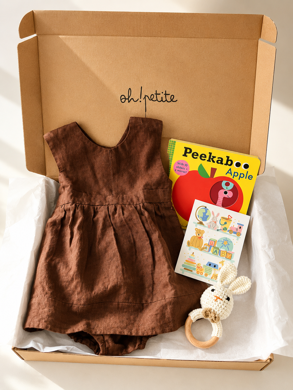Hello, Little One Tactile Book Set - Maeve Button Back Dress