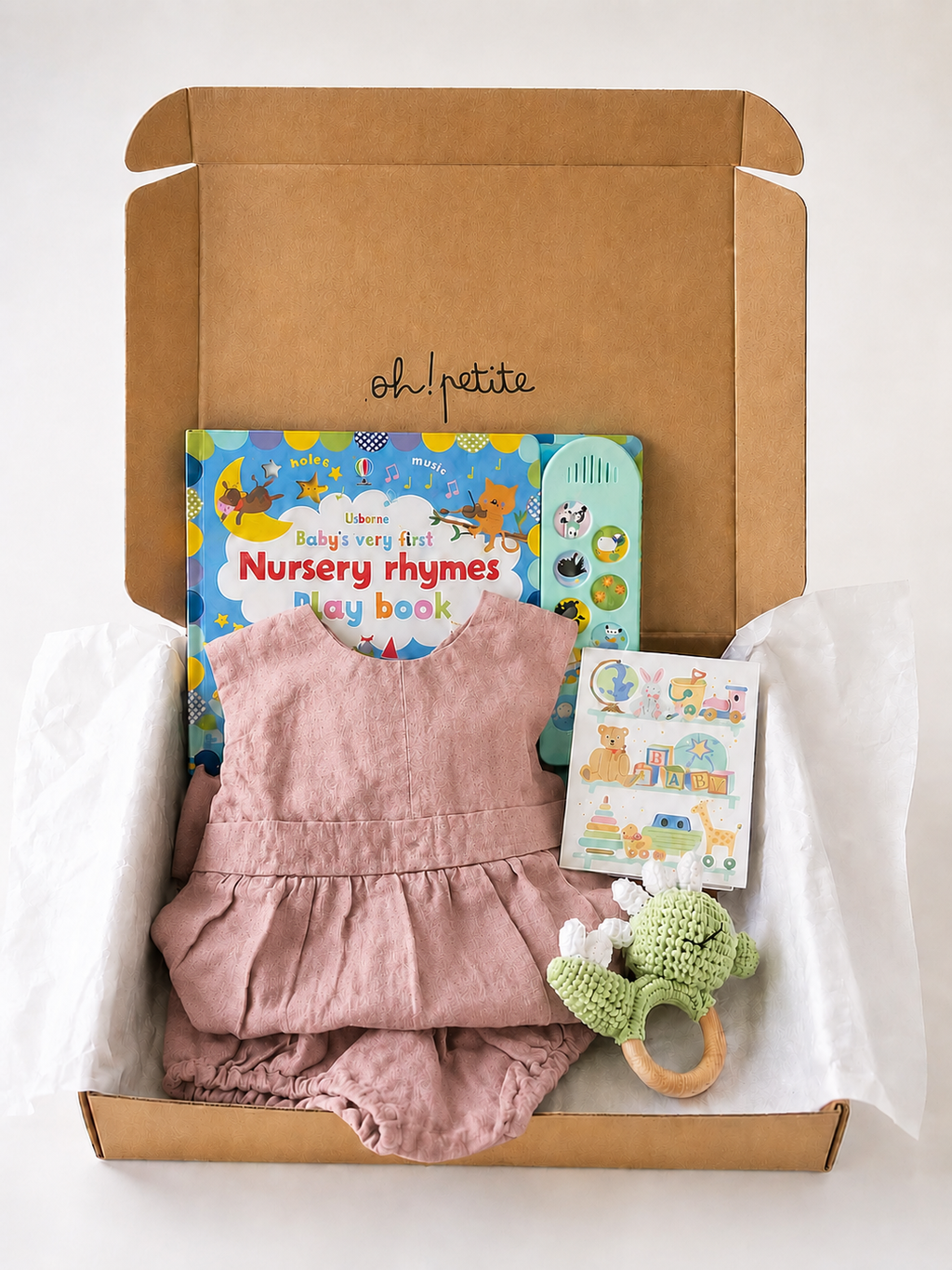 Hello, Little One Soundbook Set - Maeve Button Back Dress