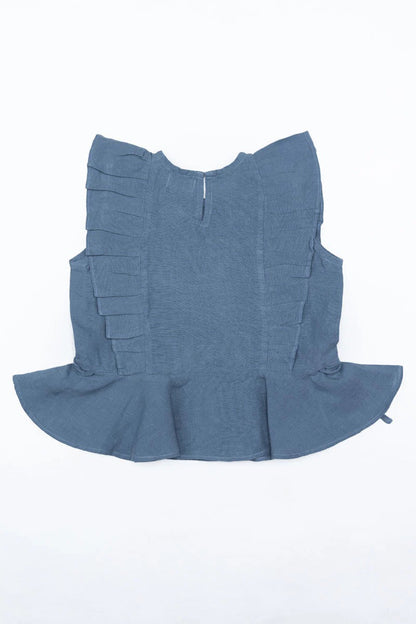 Freya Peplum Top With Drawstrings