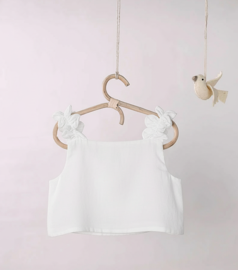 Olivia Ribbon Ruffle Top