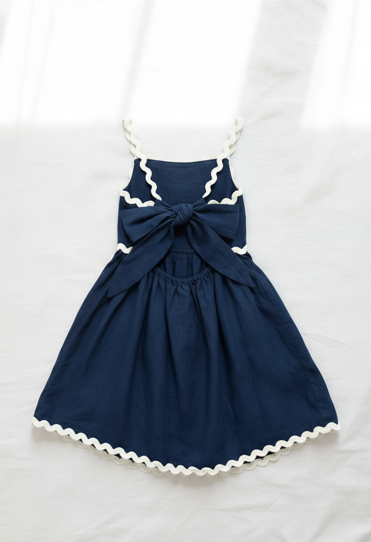 Charlotte Wavy Strap Back Tie Dress