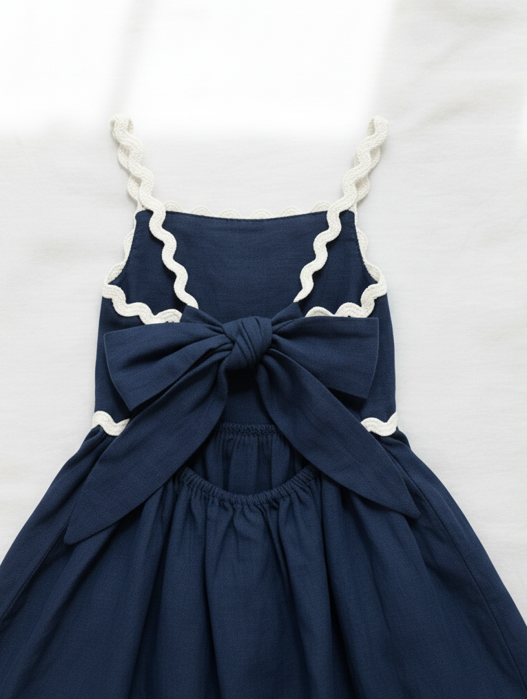 Charlotte Wavy Strap Back Tie Dress