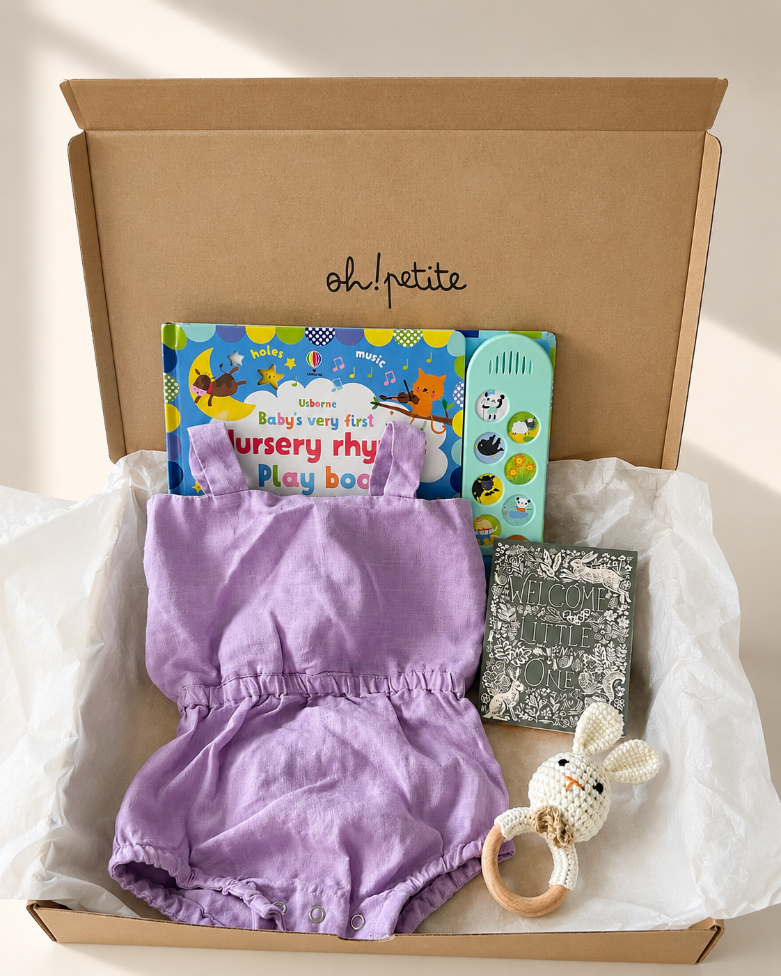 Hello, Little One Soundbook Set - Vera Back Tie Romper