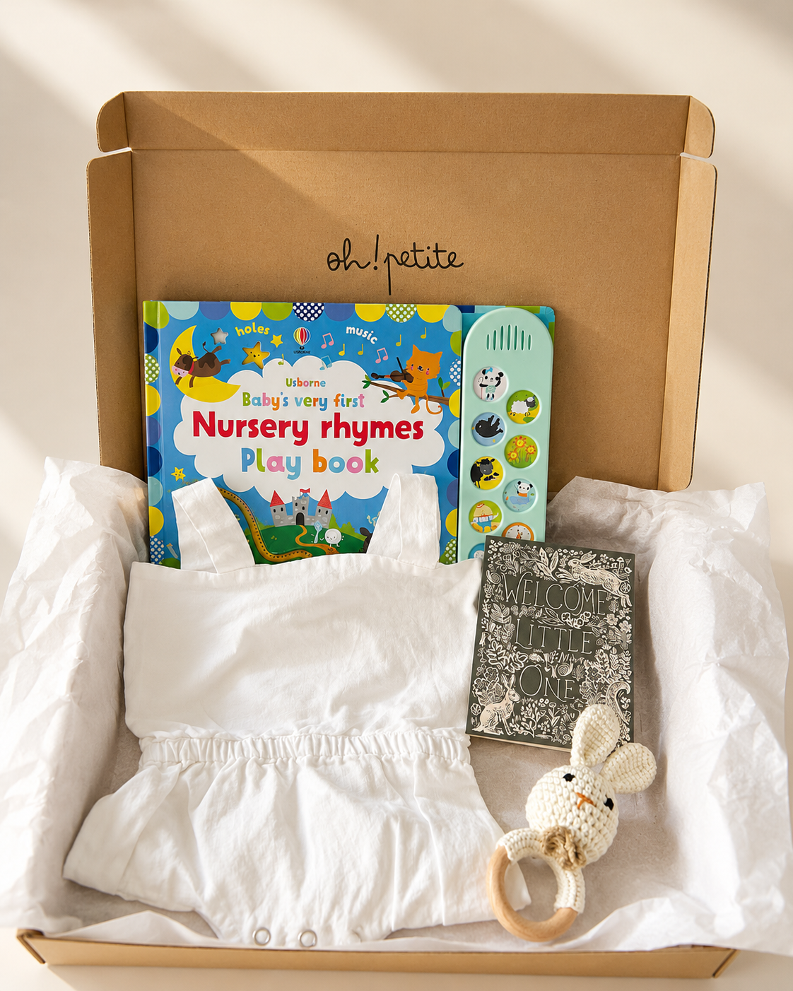 Hello, Little One Soundbook Set - Vera Back Tie Romper
